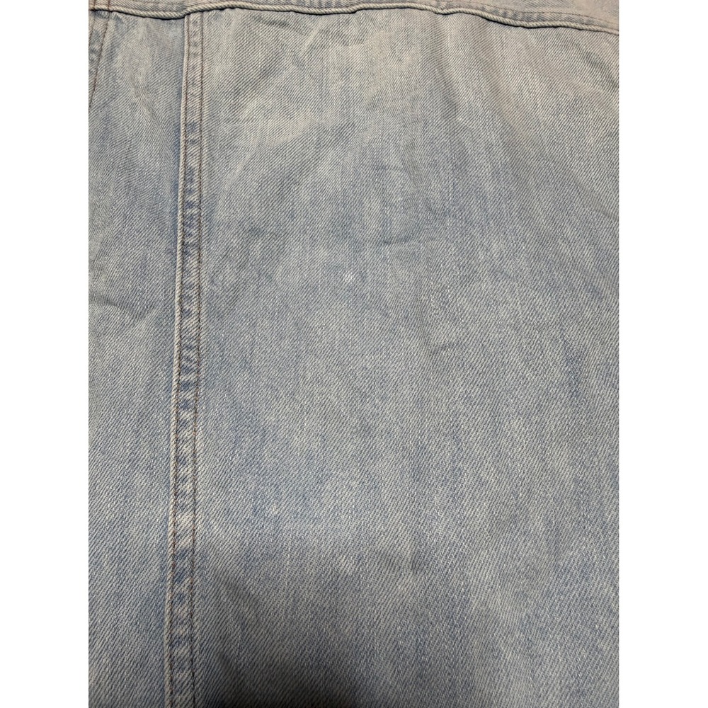 Madewell Women Small Light Wash Denim Trucker Vest Blue Button Up Western Moto - Picture 4 of 10
